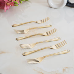 Brass Fork With Bedding Design, Length - 20.32 cm