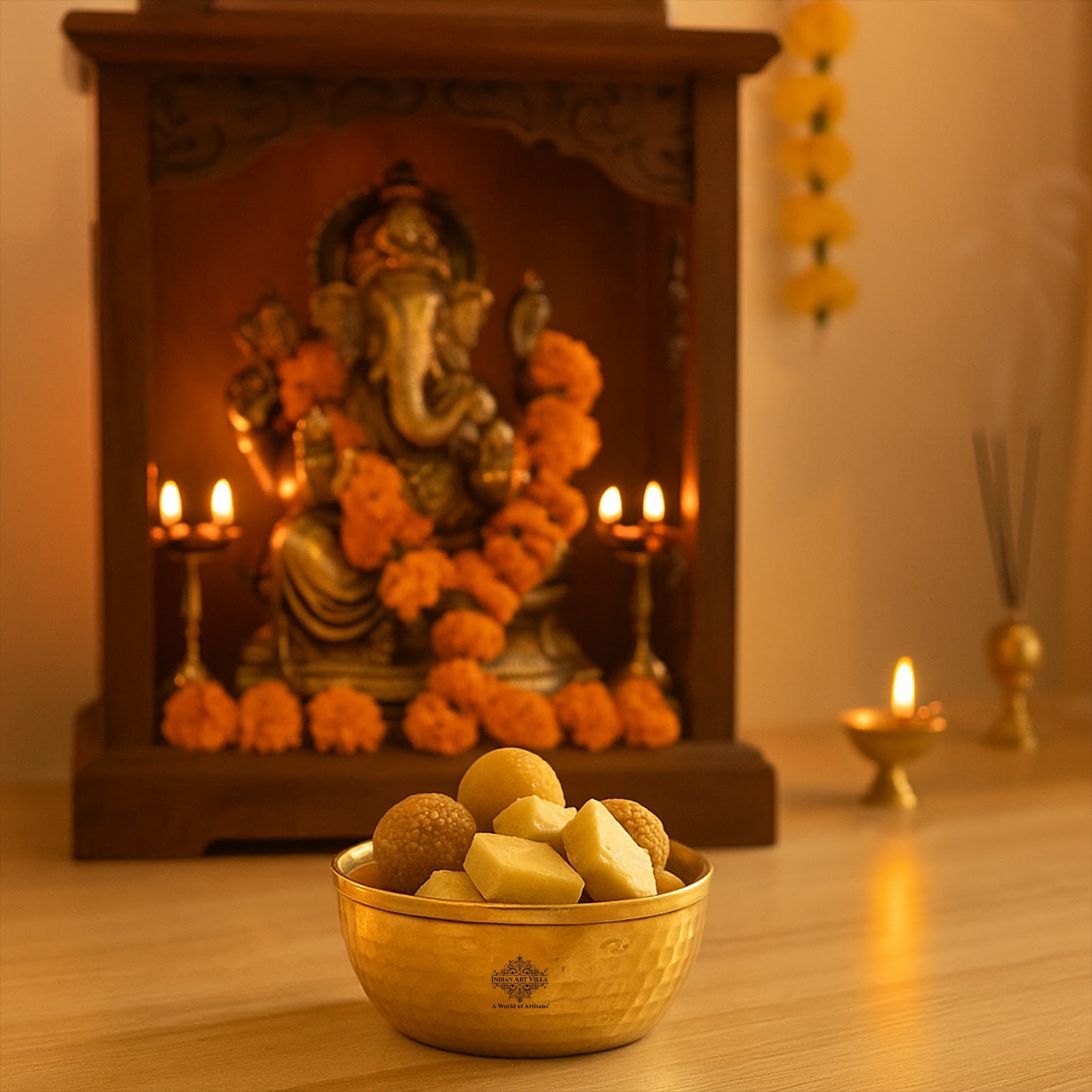 Brass Bowl With Shine Finshed, Diameter-8.89 cm