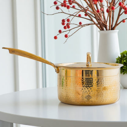 Brass Sauce Pan with Tin Lining & Lid – Indian Art Villa