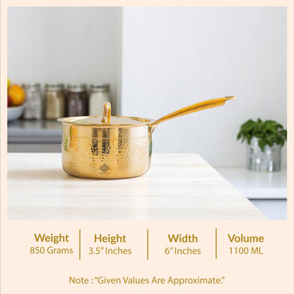 Brass Sauce Pan with Tin Lining & Lid – Indian Art Villa