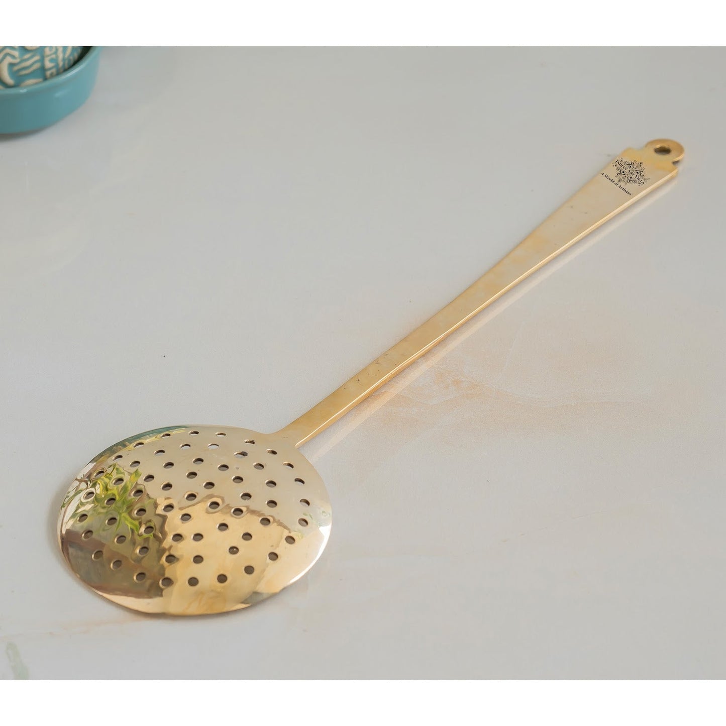 Pure Brass Skimmer / Jhar – Traditional Kitchen Essential