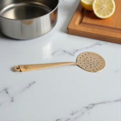 Pure Brass Skimmer / Jhar – Traditional Kitchen Essential