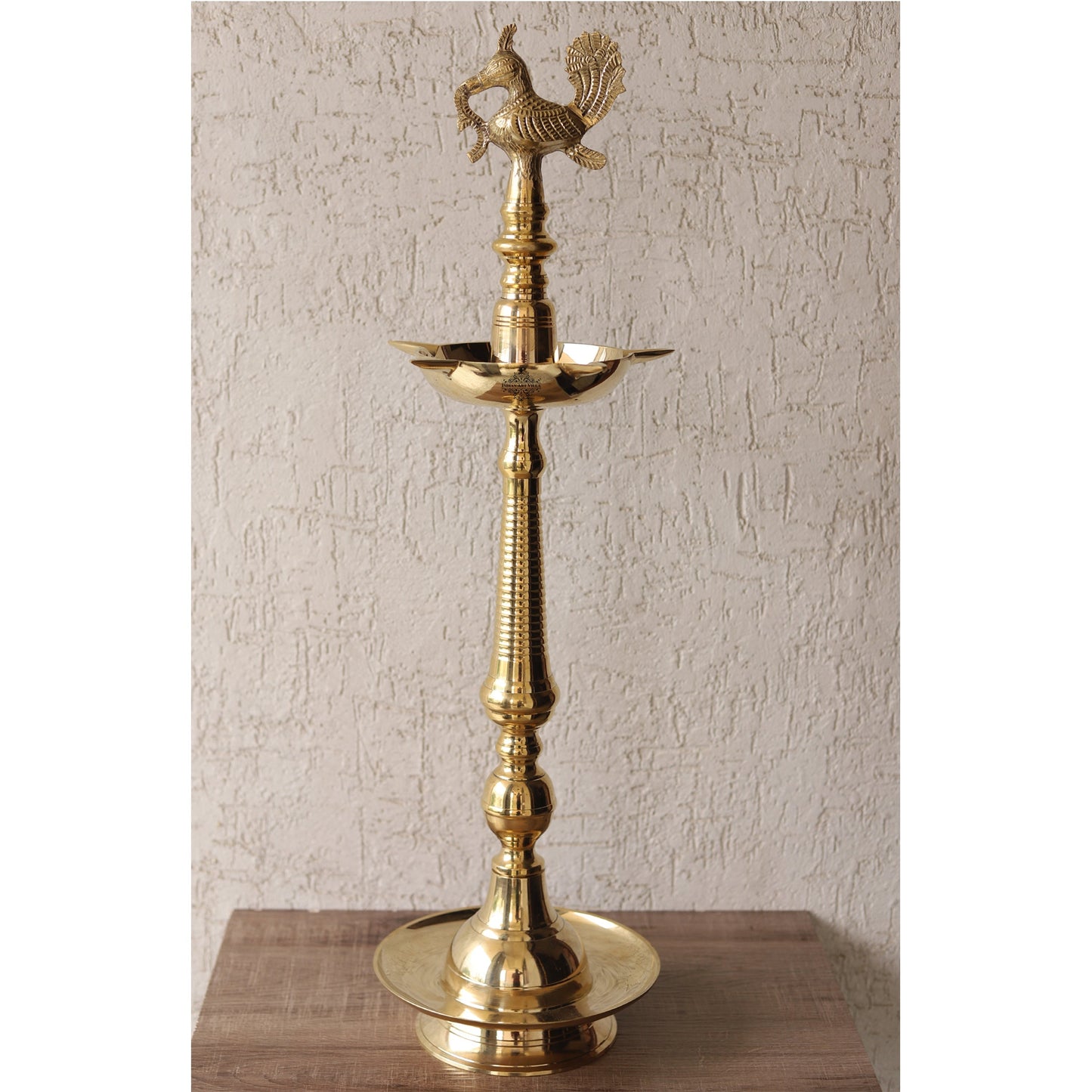 Pure Brass Stand/Pillar Diya/Deepak/Lamp/Lantern With Bird Design, Pooja, Home Decor & Diwali Gift Item