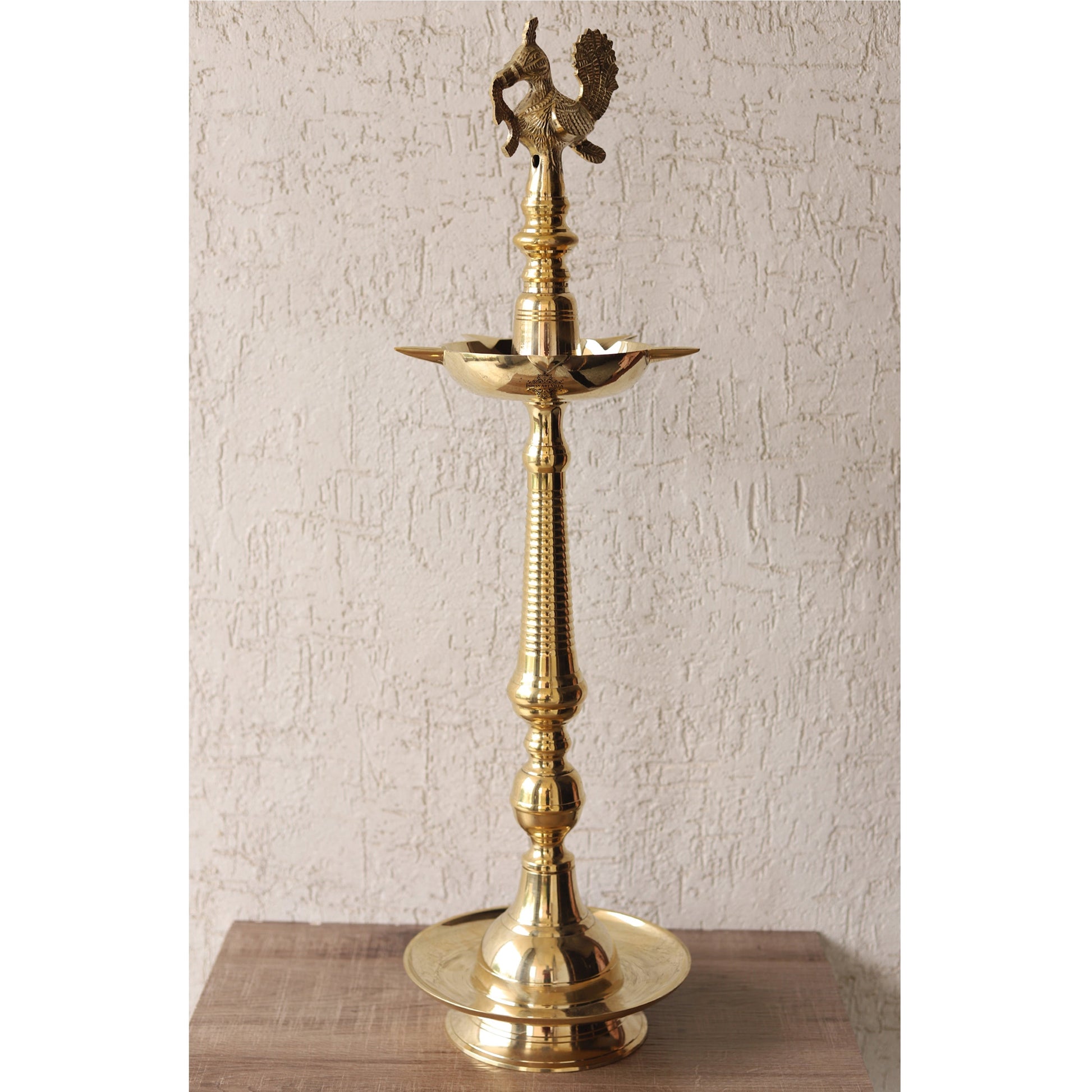 Pure Brass Stand/Pillar Diya/Deepak/Lamp/Lantern With Bird Design, Pooja, Home Decor & Diwali Gift Item