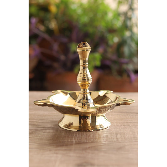 Handmade Pure Brass Hanging Latkan Heavy Diya, Decorative Oil Lamp For Home, Temple and Office,