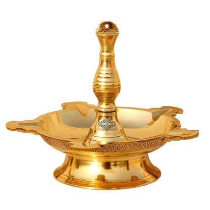 Handmade Pure Brass Hanging Latkan Heavy Diya, Decorative Oil Lamp For Home, Temple and Office,