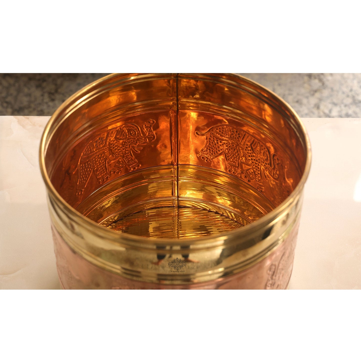 Brass Embossed Design Home Decor Planter, Home décor, Planting