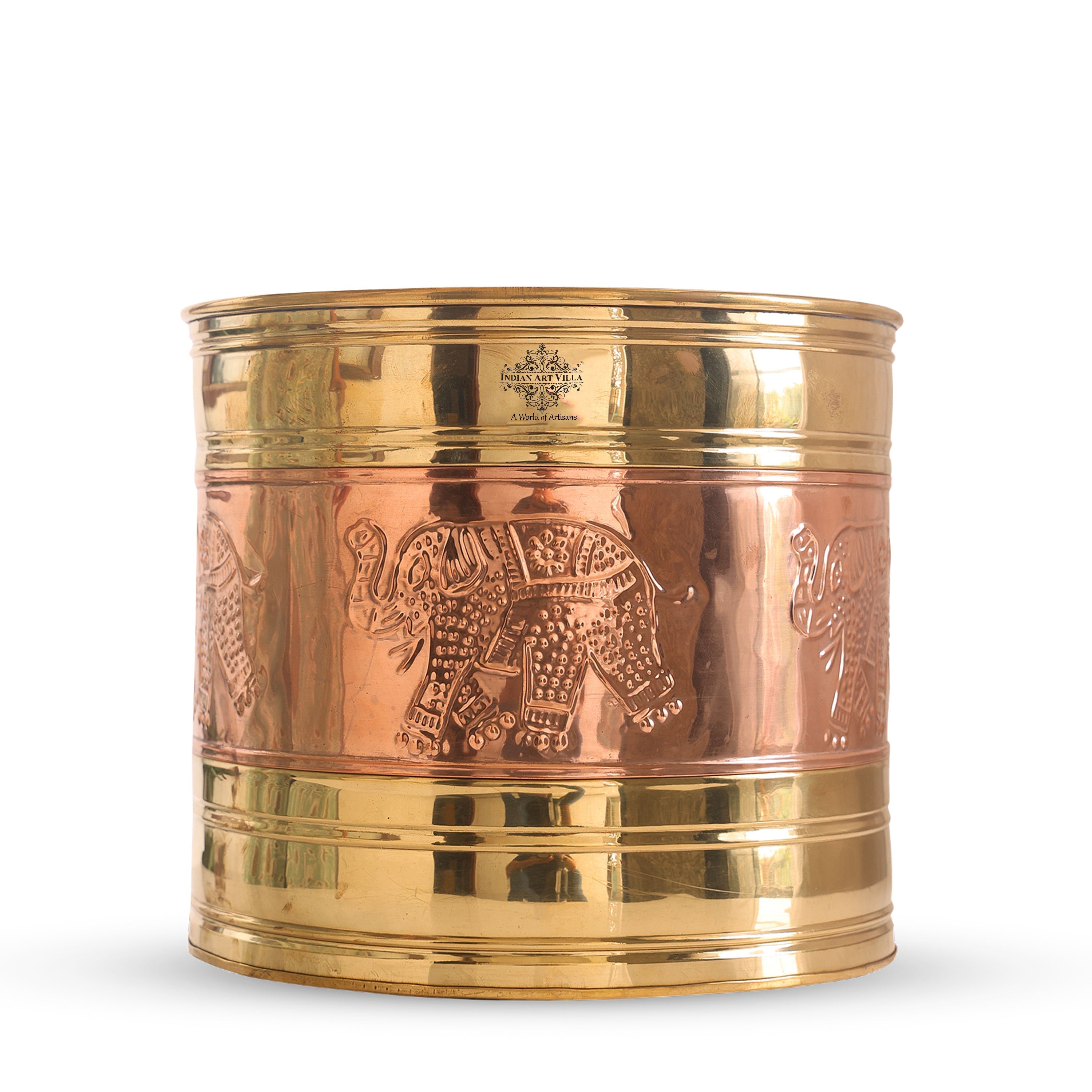 Brass Embossed Design Home Decor Planter, Home décor, Planting