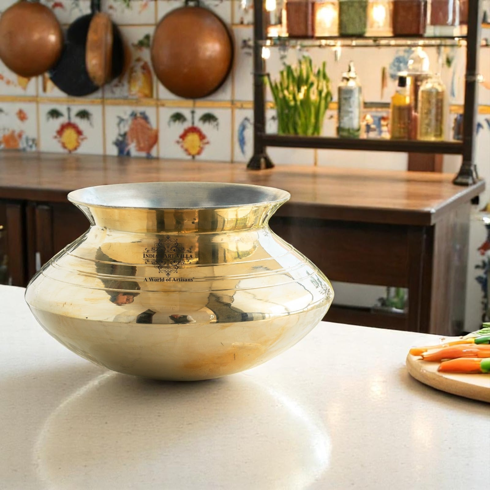 Brass Lining Design Patila Handi With Tin Lining