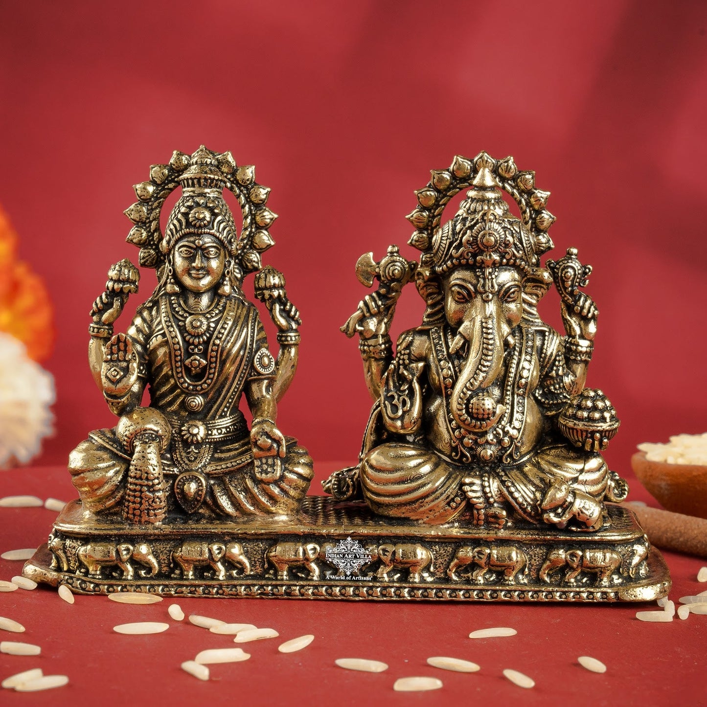 Pure Brass Ganesh Ji Murti With