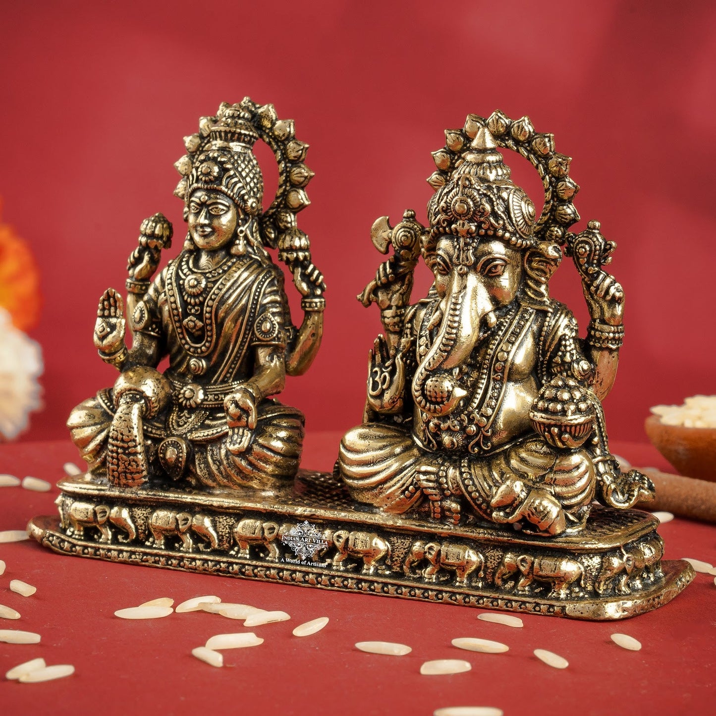 Pure Brass Ganesh Ji Murti With