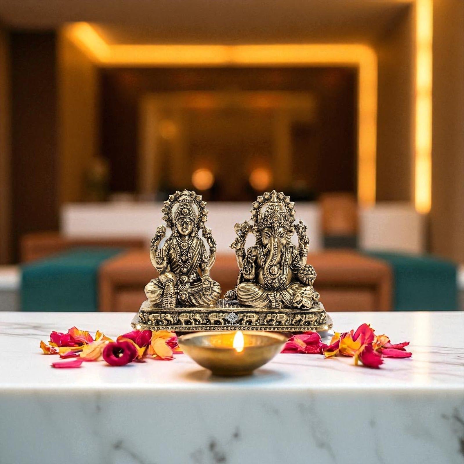 Pure Brass Ganesh Ji Murti With