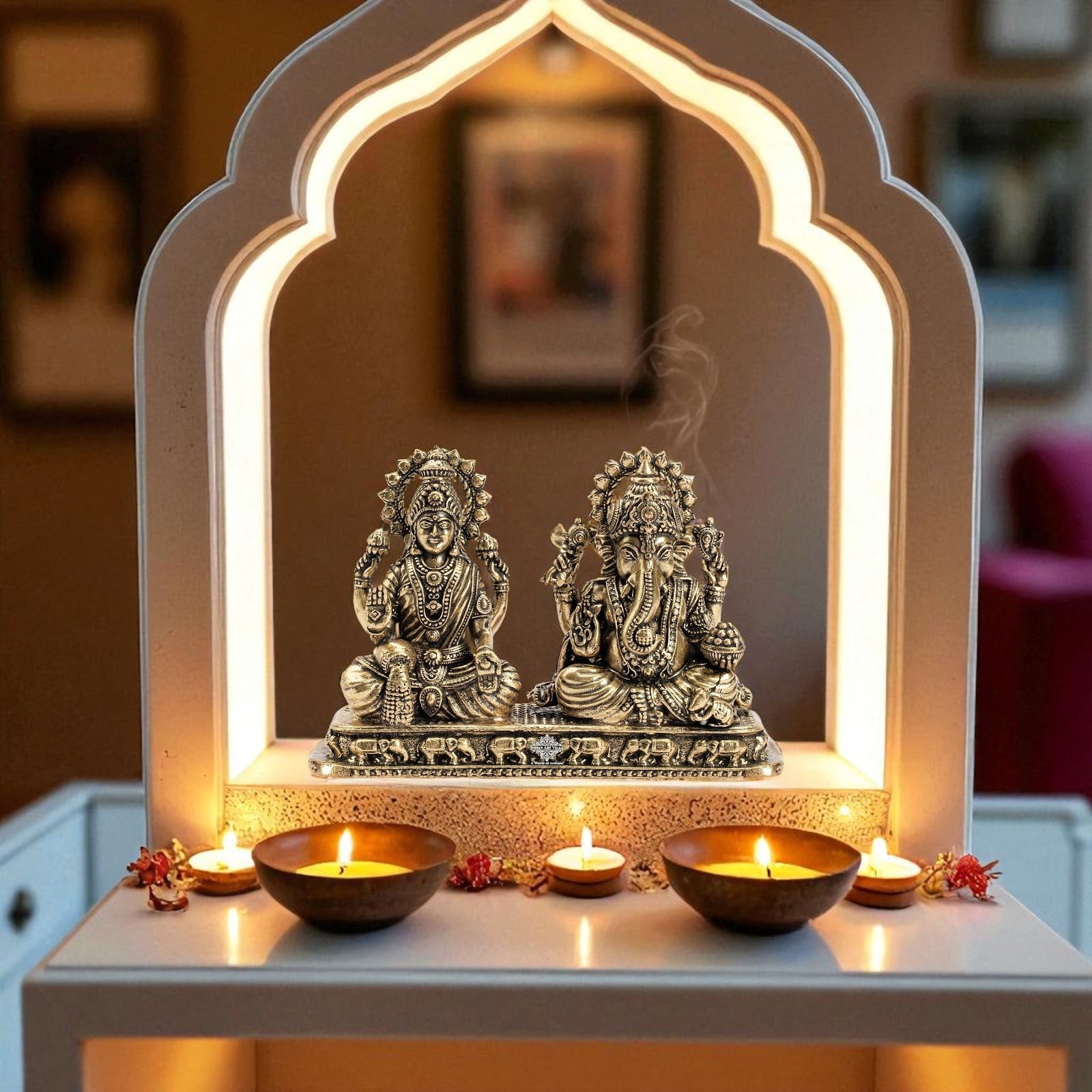 Pure Brass Ganesh Ji Murti With