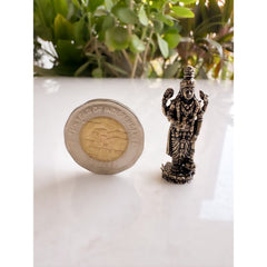 Pure Brass Lord Vishnu JI Miniture Idol Four Armed Standing Statue on Lotus
