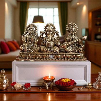 Pure Brass Ganesh Ji Murti With