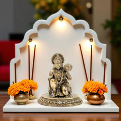 Brass Hanuman Ji Murti – Kneeling Blessing Idol