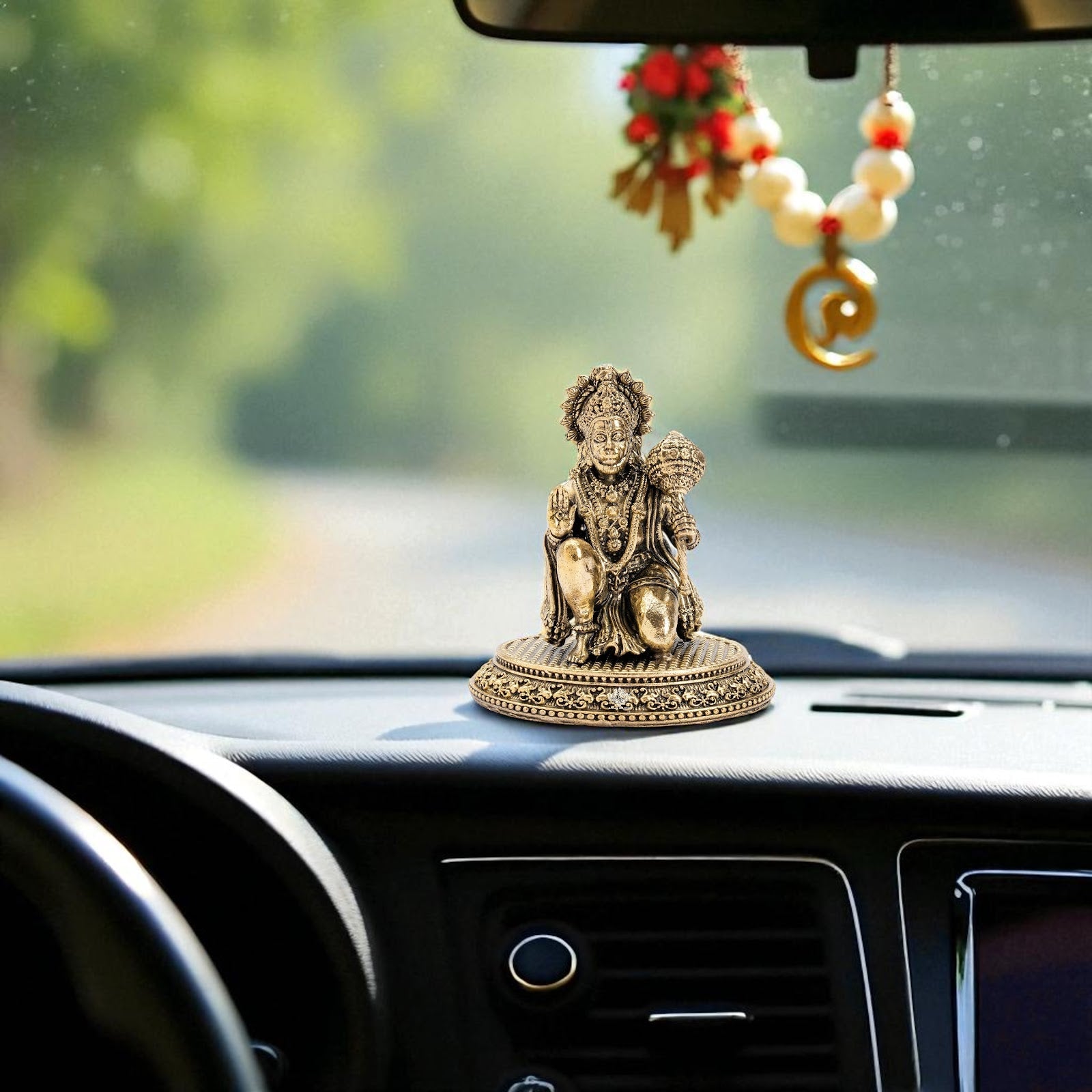 Brass Hanuman Ji Murti – Kneeling Blessing Idol