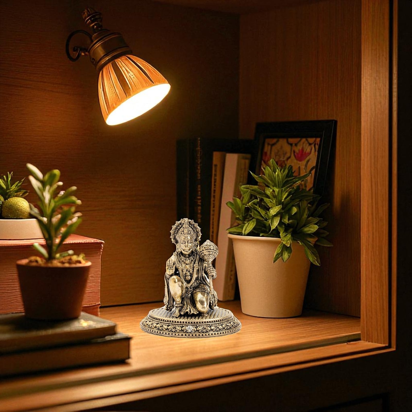 Brass Hanuman Ji Murti – Kneeling Blessing Idol