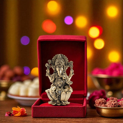 Pure Brass Ganesh ji Murti On Kamal