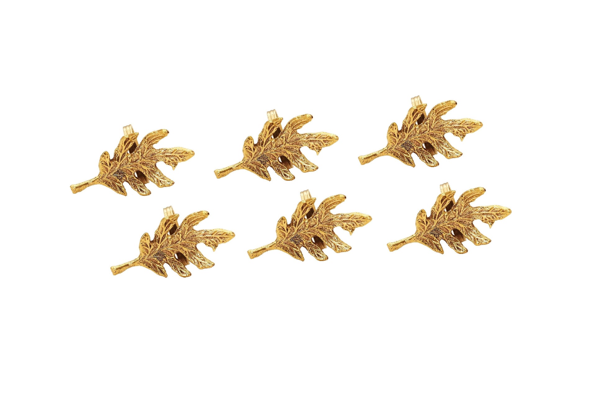 Brass Leaf Design Napkin Ring, Home Décor, Tableware, 4.06 cm