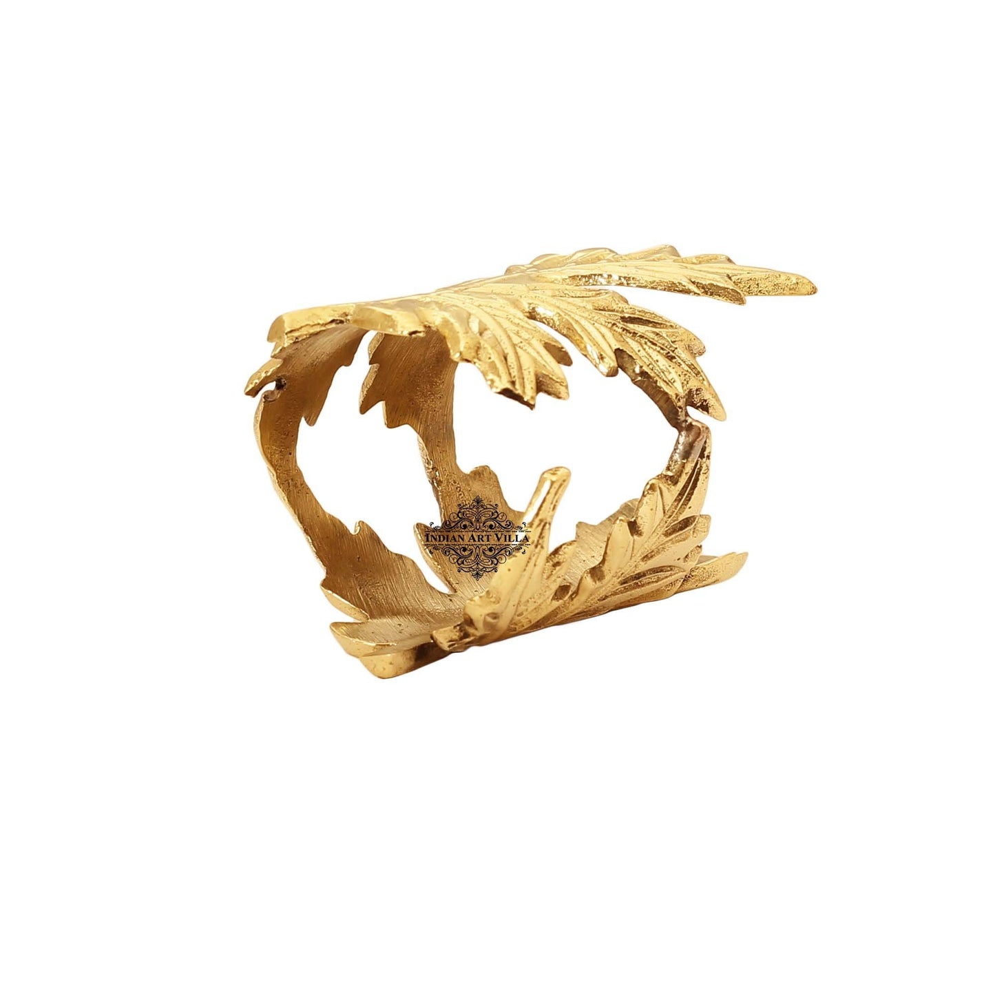 Pure Brass Designer Napkin Ring Decoration For Dining Table Setting Diameter:- 4.06 cm Gold
