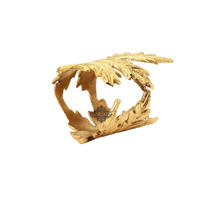 Pure Brass Designer Napkin Ring Decoration For Dining Table Setting Diameter:- 4.06 cm Gold