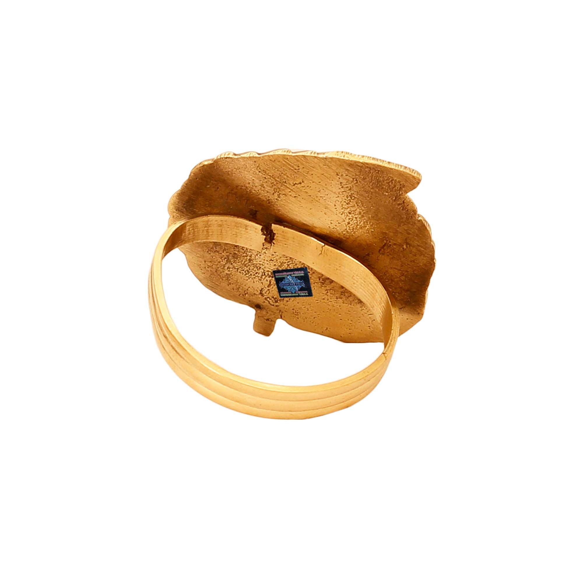 Designer Brass Napkin Ring Decoration For Dining Table Setting Diameter:- 4.32 cm Gold