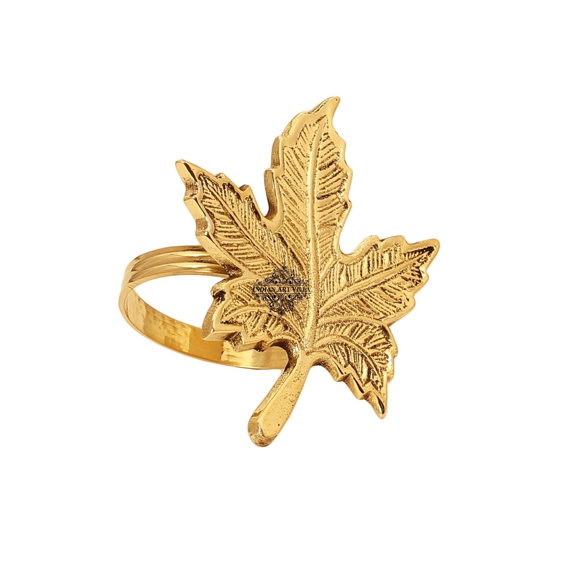 Designer Brass Napkin Ring Decoration For Dining Table Setting, Diameter:- 5.33 cm, Gold