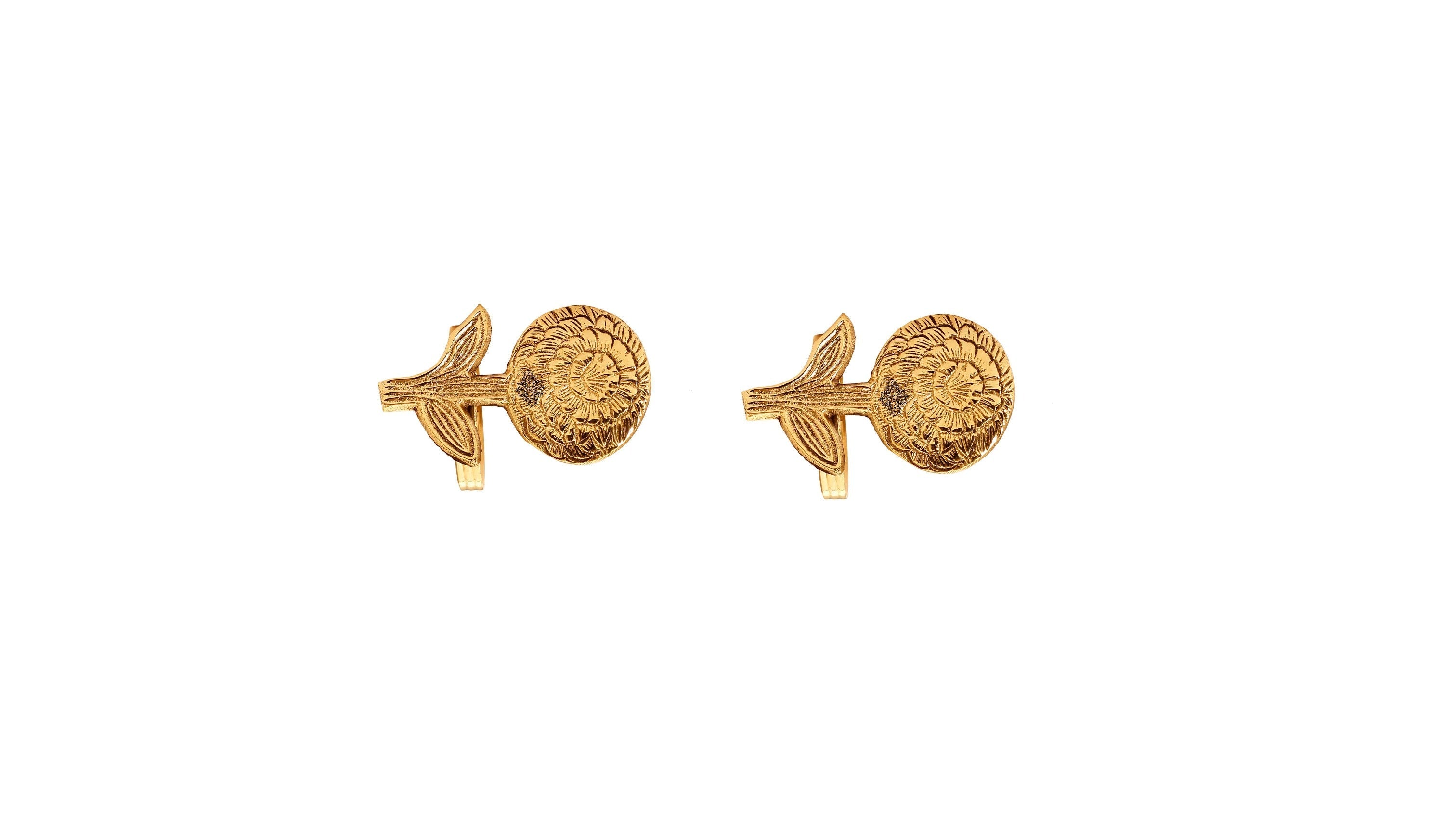 Designer Brass Napkin Ring Decoration For Dining Table Setting Diameter:- 4.06 cm Gold