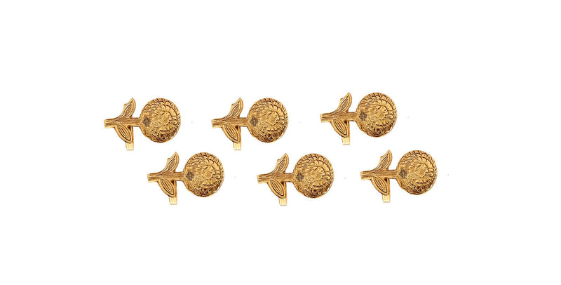 Designer Brass Napkin Ring Decoration For Dining Table Setting Diameter:- 4.06 cm Gold