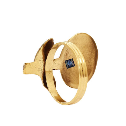Designer Brass Napkin Ring Decoration For Dining Table Setting Diameter:- 4.06 cm Gold