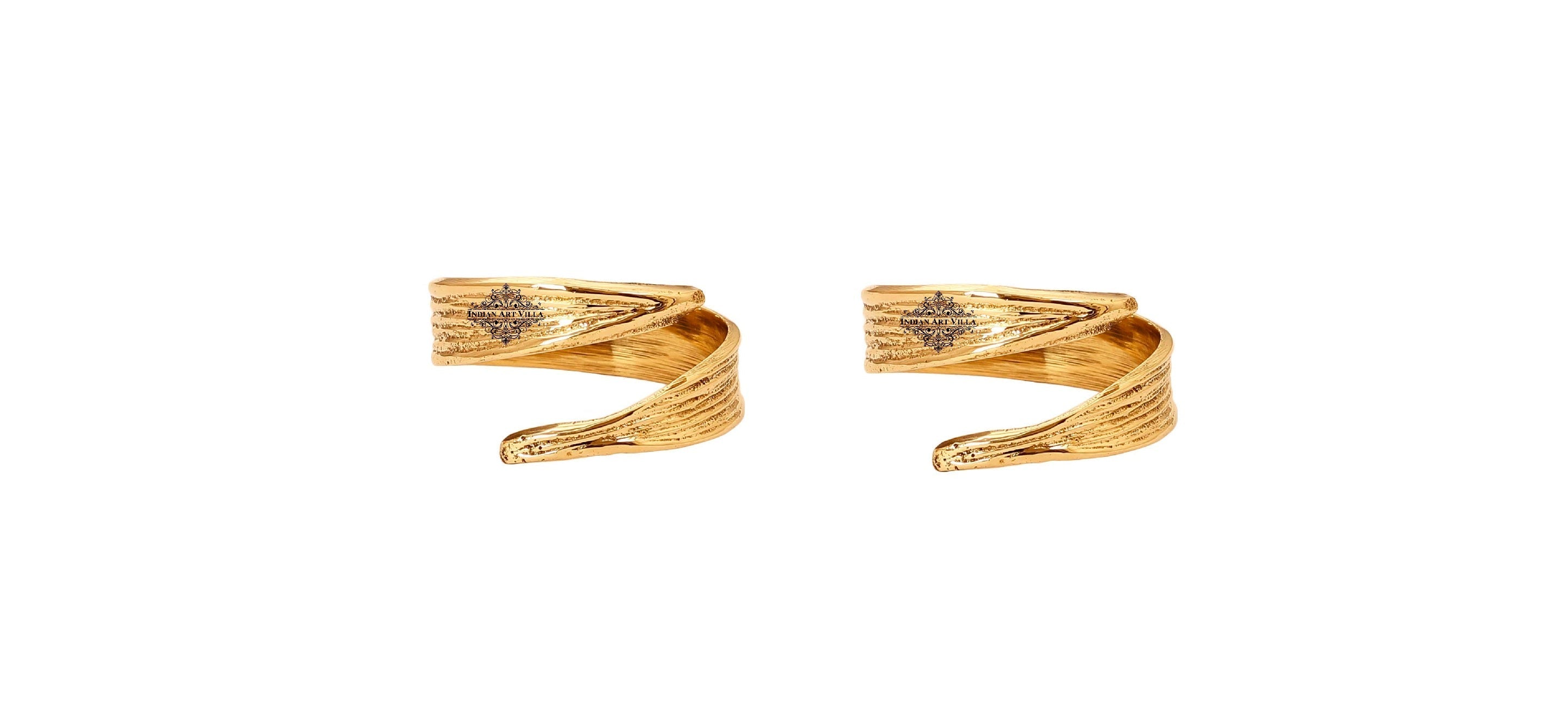 Pure Designer Brass Napkin Ring Decoration For Dining Table Setting Diameter:- 4.32 cm Gold
