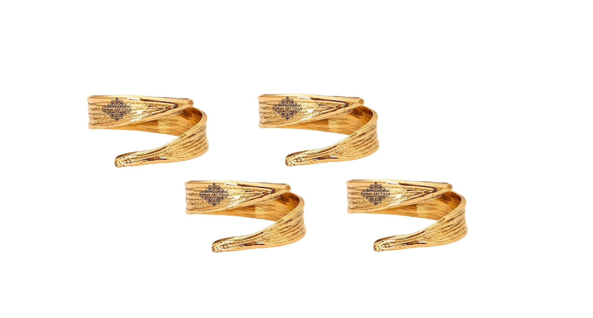 Pure Designer Brass Napkin Ring Decoration For Dining Table Setting Diameter:- 4.32 cm Gold