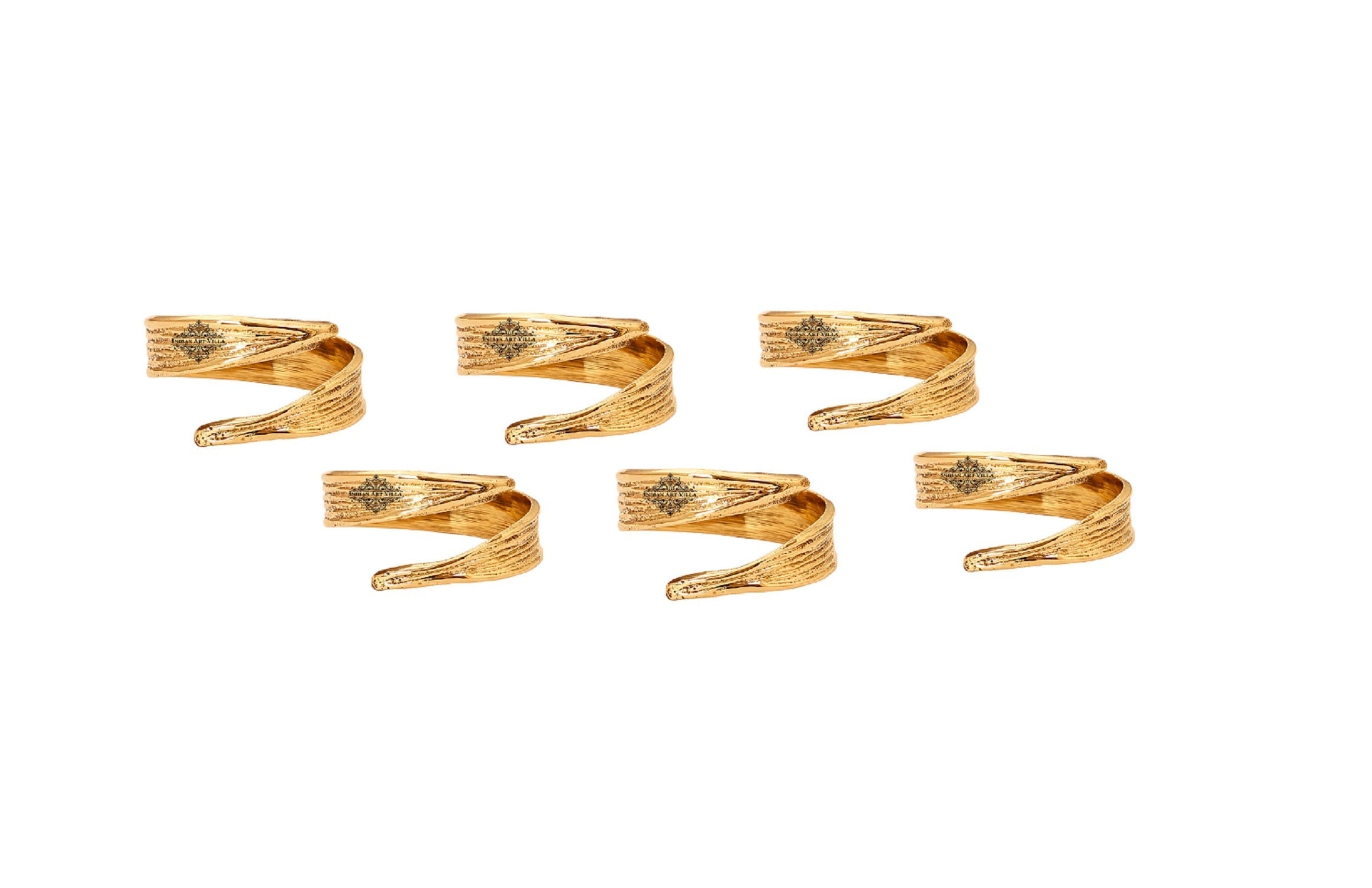 Pure Designer Brass Napkin Ring Decoration For Dining Table Setting Diameter:- 4.32 cm Gold