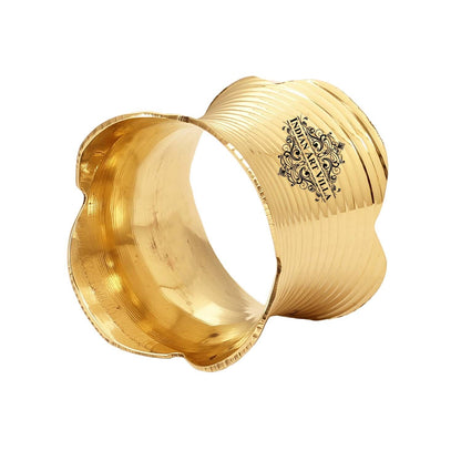 Designer Brass Napkin Ring Decoration For Dining Table Setting Diameter:- 5.08 cm, Gold