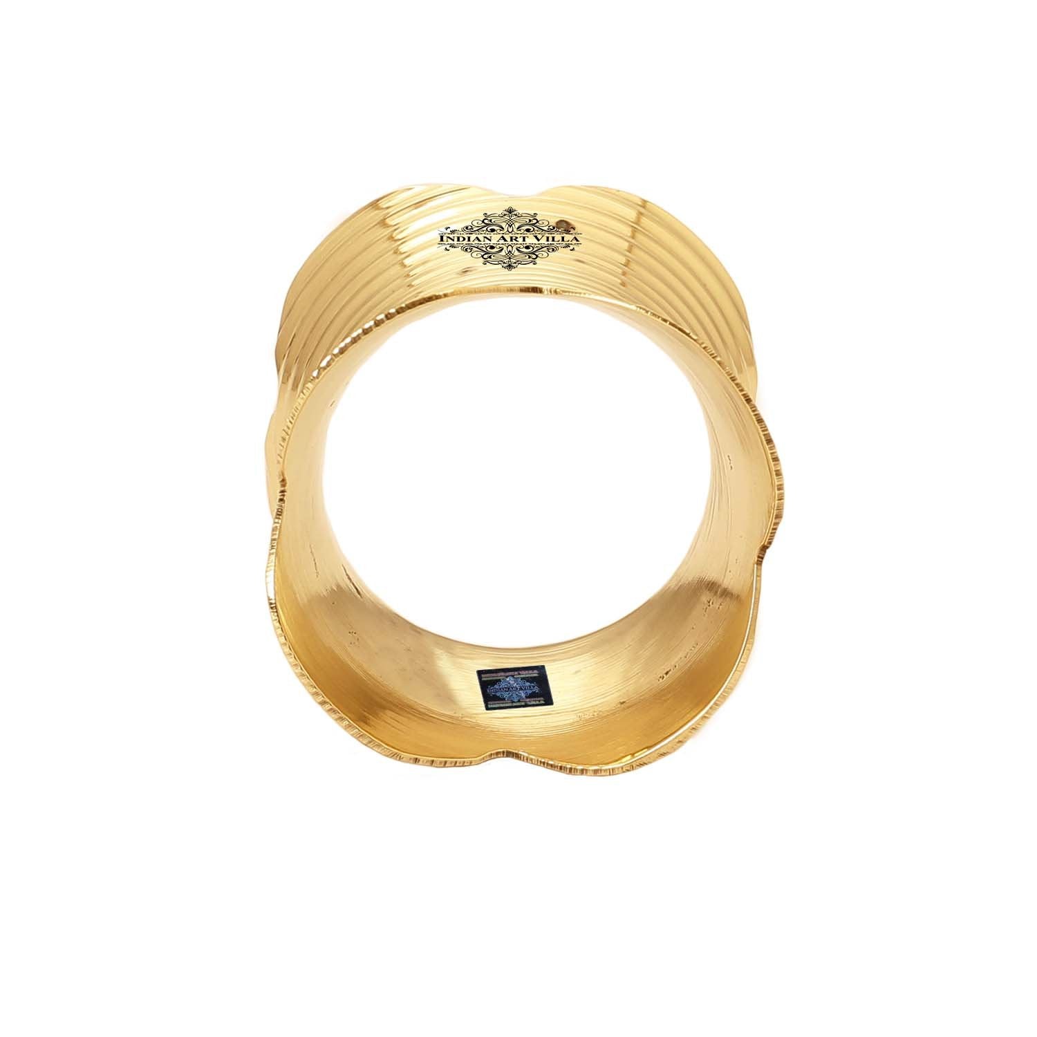 Designer Brass Napkin Ring Decoration For Dining Table Setting Diameter:- 5.08 cm, Gold
