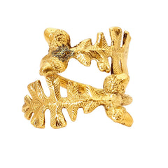 Brass Fish & Leaf Designer - Napkin Ring | Invitation Scroll Ring