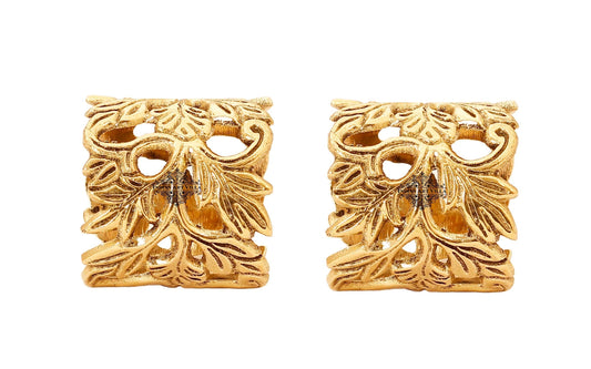 Designer Brass Napkin Ring Decoration For Dining Table Setting Diameter:- 4.32 cm Gold