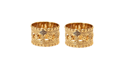 Pure Brass Designer Napkin Ring Decoration For Dining Table Setting Diameter:- 4.32 cm Gold