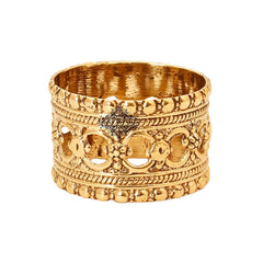 Pure Brass Designer Napkin Ring Decoration For Dining Table Setting Diameter:- 4.32 cm Gold