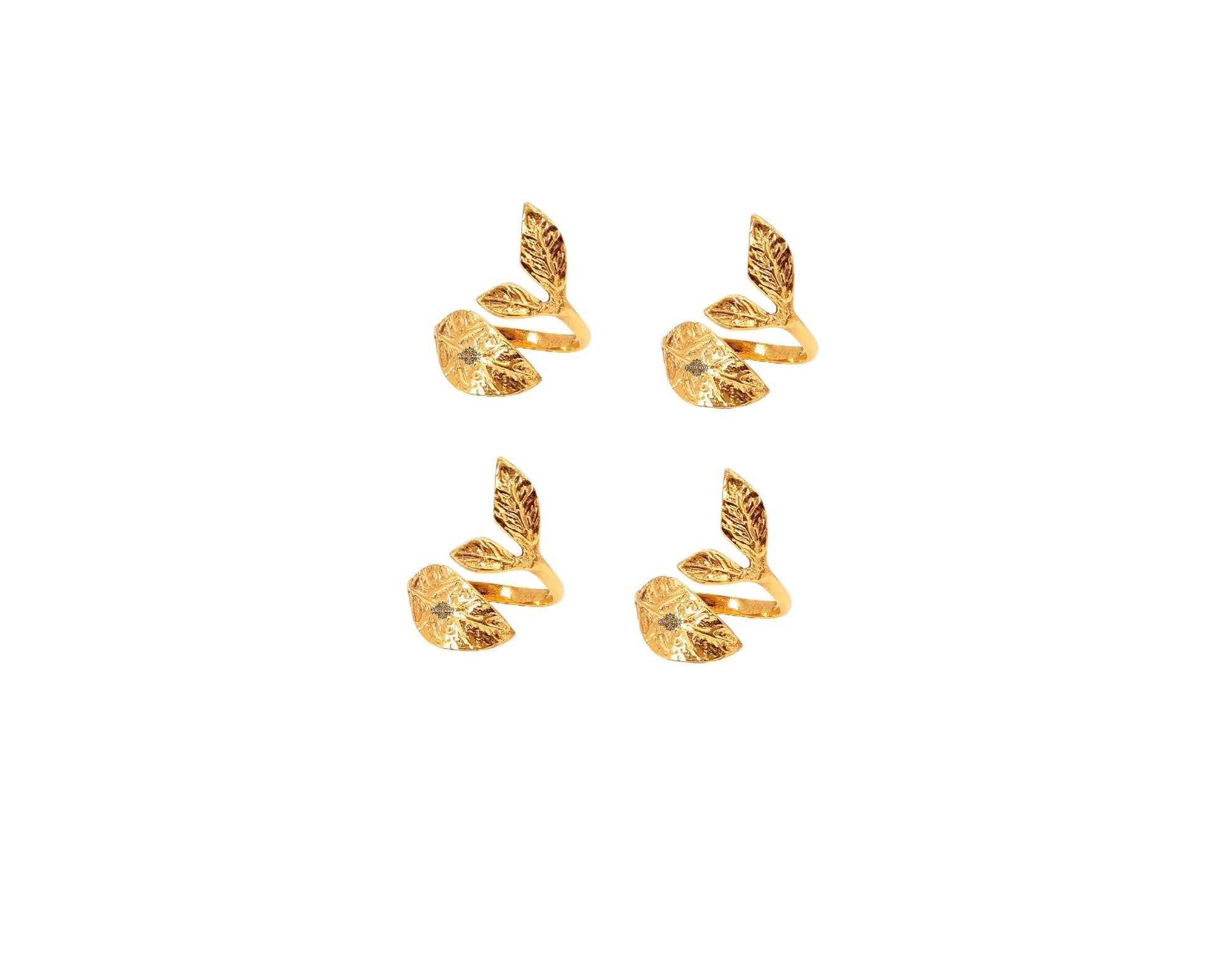 Designer Brass Napkin Ring Decoration For Dining Table Setting Diameter:- 4.57 cm Gold