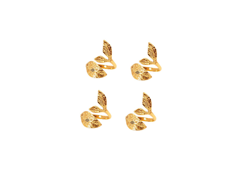 Designer Brass Napkin Ring Decoration For Dining Table Setting Diameter:- 4.57 cm Gold