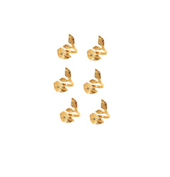 Designer Brass Napkin Ring Decoration For Dining Table Setting Diameter:- 4.57 cm Gold