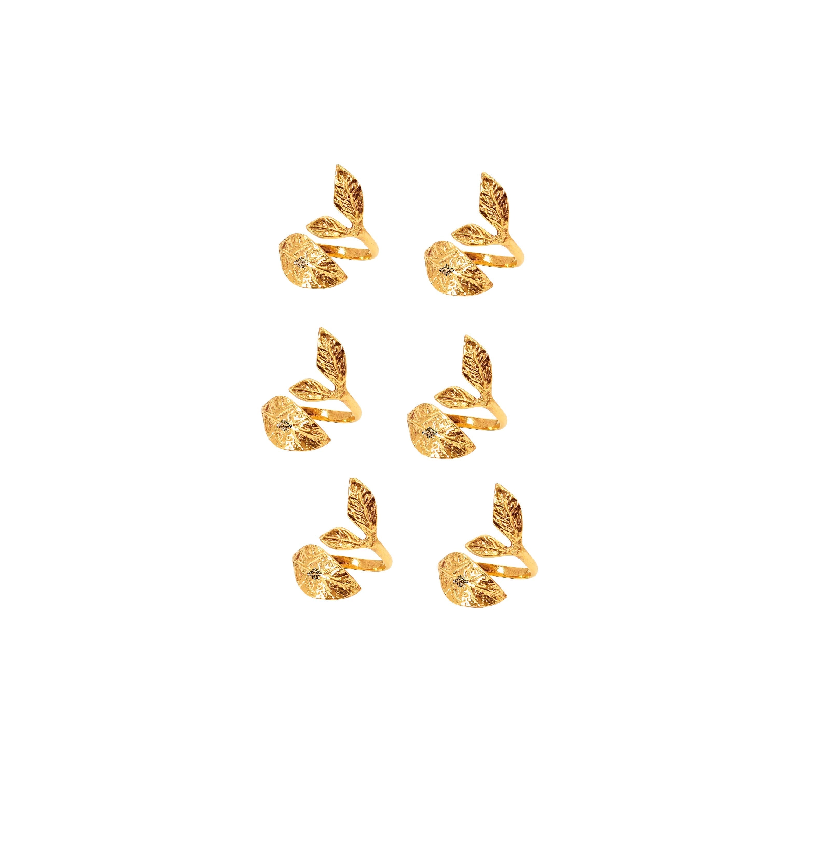 Designer Brass Napkin Ring Decoration For Dining Table Setting Diameter:- 4.57 cm Gold
