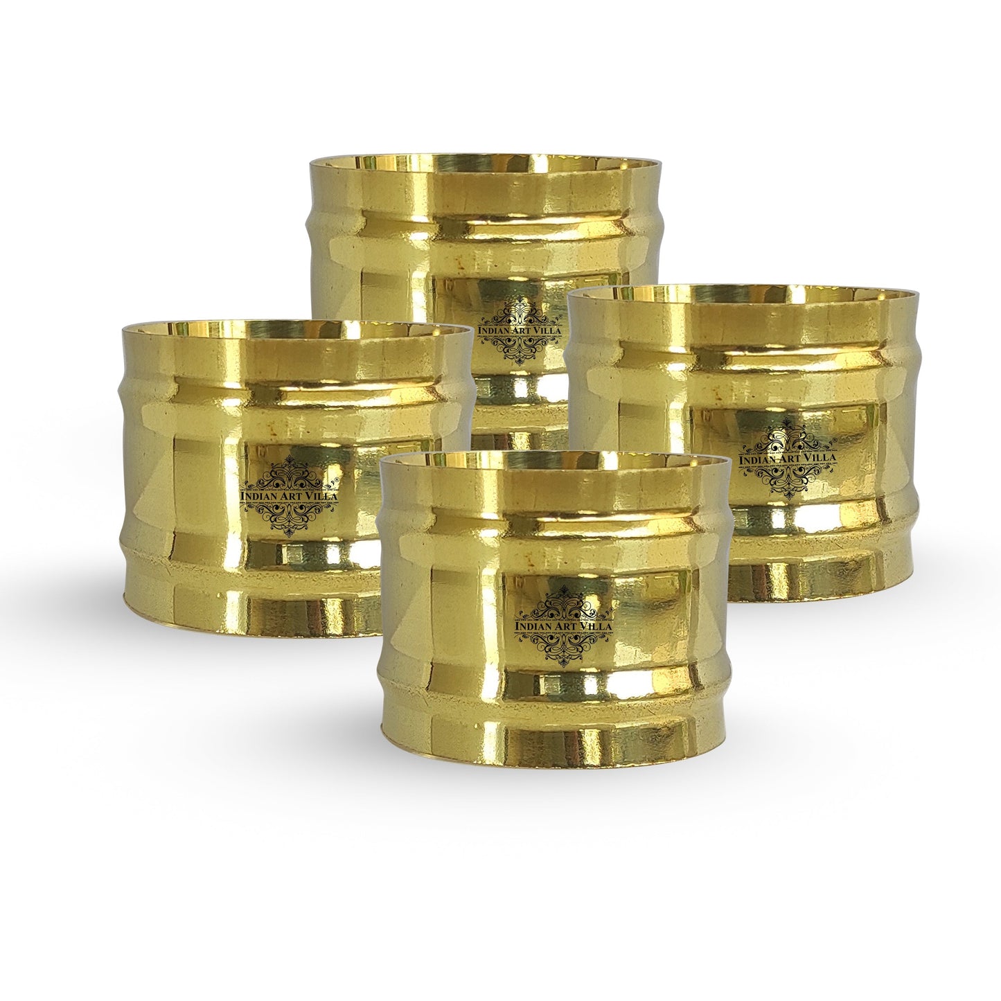 Pure Brass Designer Napkin Ring Diameter:- 4.57 cm, Gold