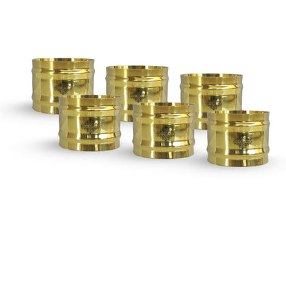 Pure Brass Designer Napkin Ring Diameter:- 4.57 cm, Gold