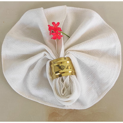 Pure Brass Designer Napkin Ring Diameter:- 4.57 cm, Gold