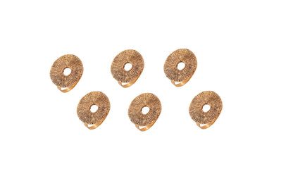 Designer Brass Napkin Ring Decoration For Dining Table Setting, Diameter:- 4.06 cm, Gold