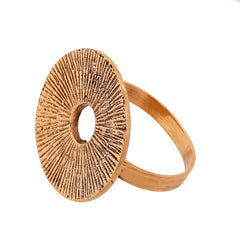 Designer Brass Napkin Ring Decoration For Dining Table Setting, Diameter:- 4.06 cm, Gold