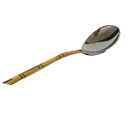 Steel Brass Bamboo Design, Desert Spoon